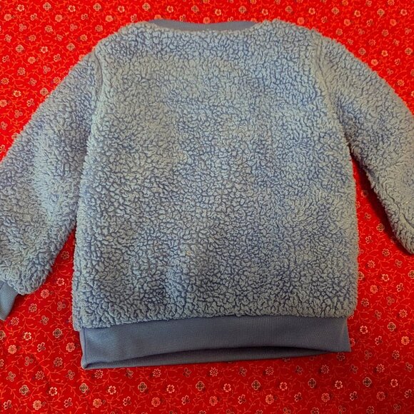 Nike Fleece Puffer Pullover Jacket Purple Blue Periwinkle Unisex 18M Sweatshirt - Picture 4 of 5